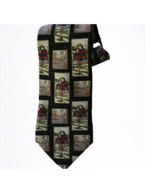 Gant ties colour green red vintage golf themes